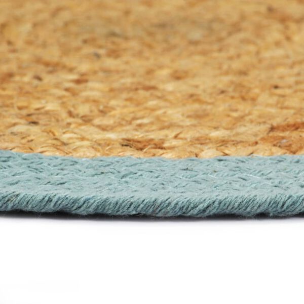 vidaXL Tabletit 6 kpl luonnollinen/vihre&auml; 38 cm juutti ja puuvilla