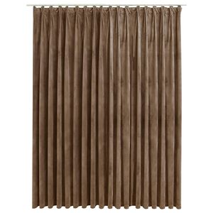 vidaXL Pimennysverho koukuilla sametti beige 290x245 cm