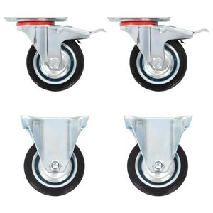 vidaXL Rullapy&ouml;r&auml;t 4 kpl 75 mm