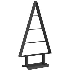 vidaXL Metallinen joulukuusi Musta 60 cm Ter&auml;s