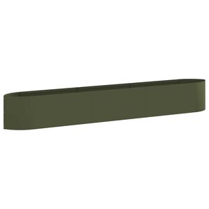 vidaXL Kohotettu Puutarhapes&auml; Oliivinvihre&auml; 300 x 40 x 40 cm Ter&auml;s