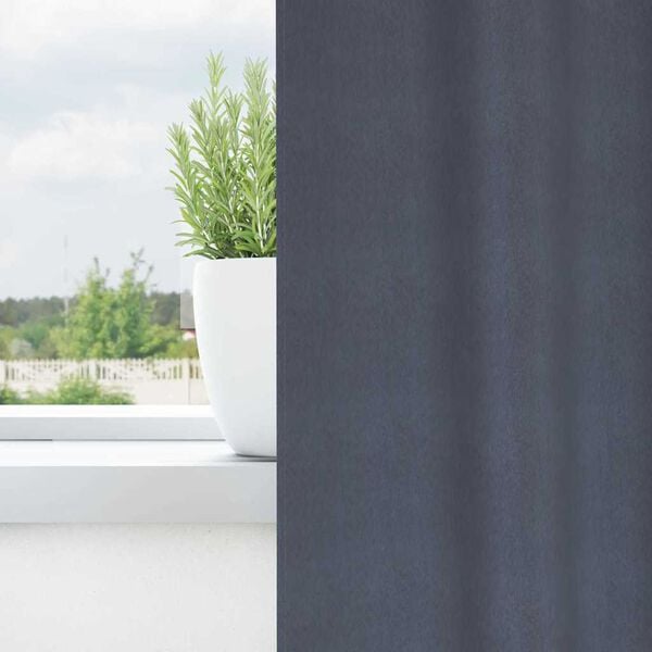 vidaXL Piment&auml;v&auml; verho renkailla 2 pcs Antrasiitti 140 x 140 cm