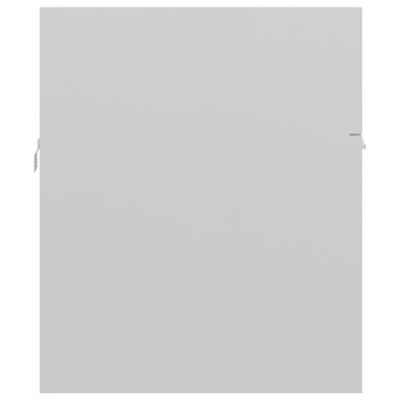 vidaXL Allaskaappi korkeakiilto valkoinen 90x38,5x46 cm lastulevy