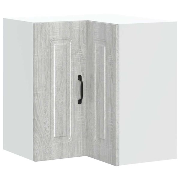 vidaXL Keitti&ouml;n sein&auml;kulmakaappi Kalmar harmaa sonoma suunniteltu puu