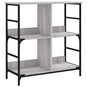 vidaXL Kirjahylly harmaa Sonoma 78,5x33x82 cm tekninen puu