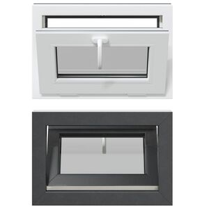 vidaXL Kellari-ikkuna RISOR 60 x 40 cm PVC ja lasi Antrasiitti