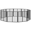 vidaXL Koiraportti 10 pcs Musta 60 x 60 cm Galvanoitu ter&auml;s