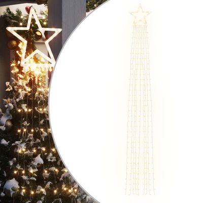 vidaXL Joulukuusen valo 320 LED-valoa lämmin valkoinen 375 cm