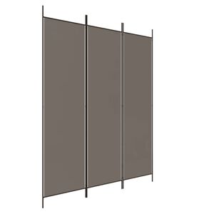 vidaXL 3-paneelinen Tilanjakaja antrasiitti 150x200 cm kangas