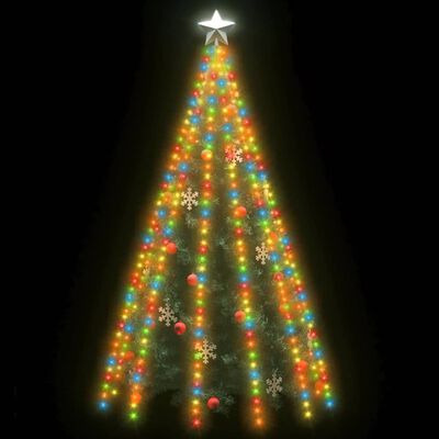 vidaXL Joulukuusen valot 500 LED-valoa värikäs 500 cm sisä/ulko
