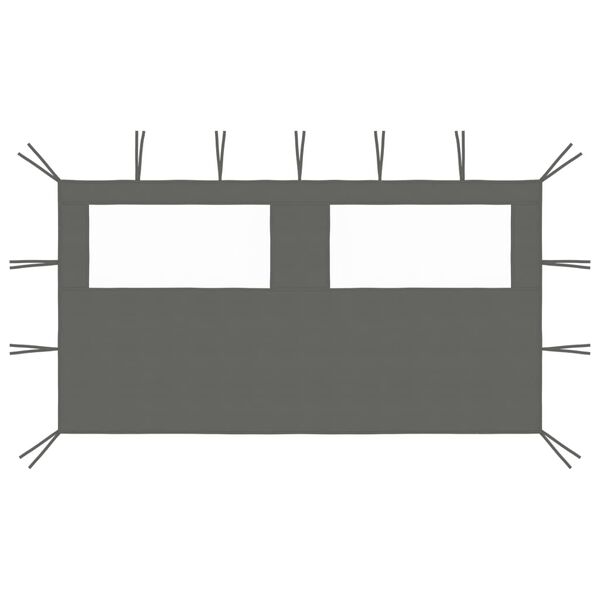 3070423 vidaXL Gazebo Sidewall with Windows 4x2 m Anthracite (315312)