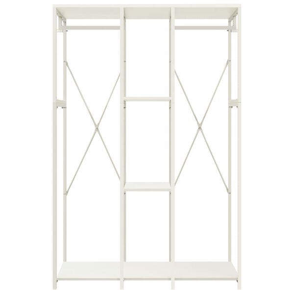 vidaXL Vaatekaappi valkoinen 110x40x167 cm metalli ja lastulevy