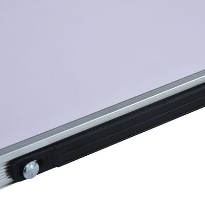 vidaXL Kokoontaitettava retkipöytä valkoinen alumiini 60x40 cm
