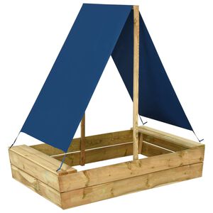 vidaXL Hiekkalaatikko katteella 80x60x97,5 cm kyll&auml;stetty m&auml;nty