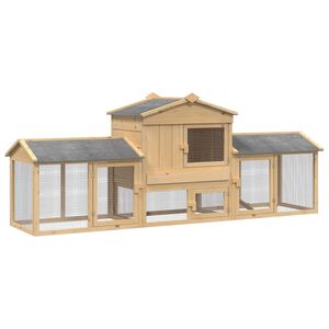 vidaXL Kanaravi 3 kpl Ruskea 225 x 60 x 89 cm T&auml;ysi m&auml;nty