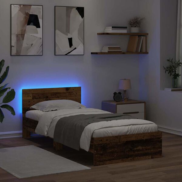 vidaXL S&auml;ngyn runko p&auml;&auml;tyll&auml; Vanha Puu 100 x 200 cm Tekninen puu