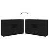 vidaXL Sivupöytä laatikon kanssa Musta 100 x 30 x 65,6 Tekninen puu