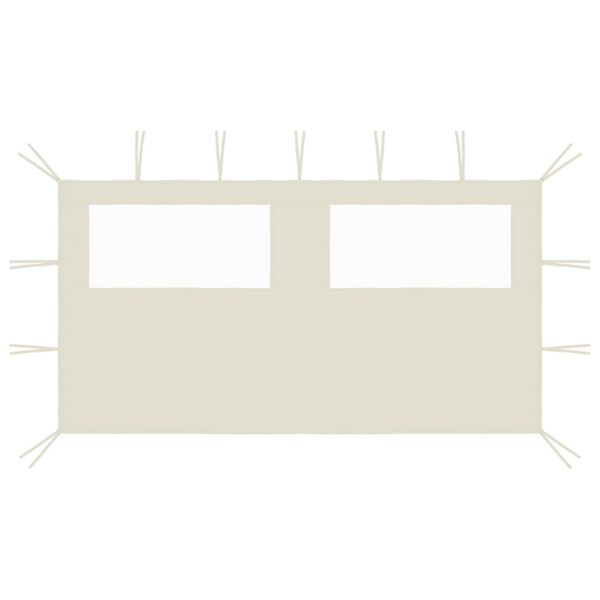 3070421 vidaXL Gazebo Sidewall with Windows 4x2 m Cream (315310)