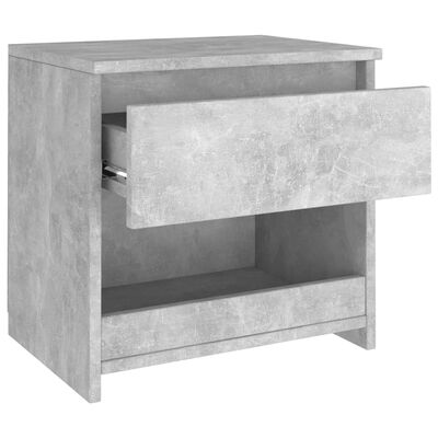 vidaXL Yöpöytä betoninharmaa 40x30x39 cm lastulevy