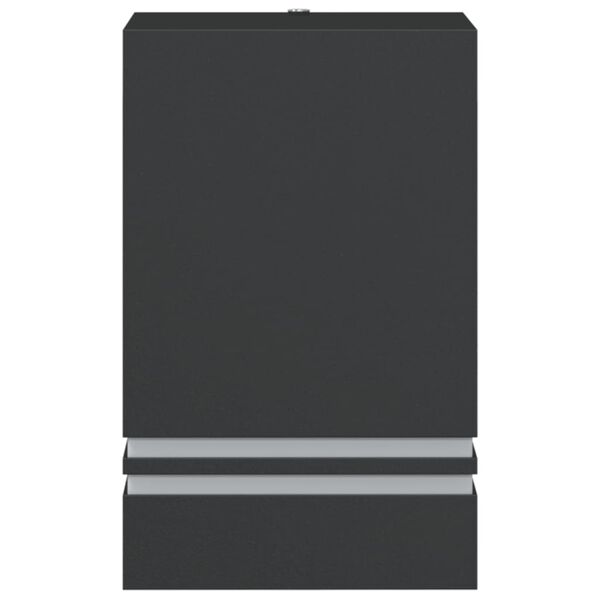 vidaXL Ulkosein&auml;valot 2 kpl musta ruostumaton ter&auml;s