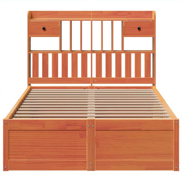 vidaXL S&auml;nky ilman patjaa vahanruskea 120x200 cm t&auml;ysi m&auml;nty