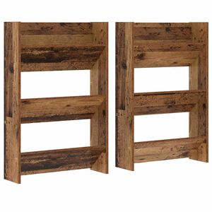 vidaXL Kenk&auml;kaappi 2 kpl 60 x 18 x 90 cm Tekninen puu Vanha puu