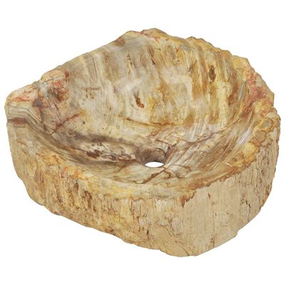 vidaXL Pesuallas fossiilinen kivi 45x35x15 cm kerma