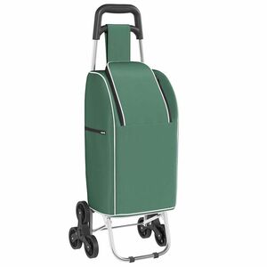 vidaXL Ostoskori Vihre&auml; 39,5 x 33 x 93 cm Oxford-kangas