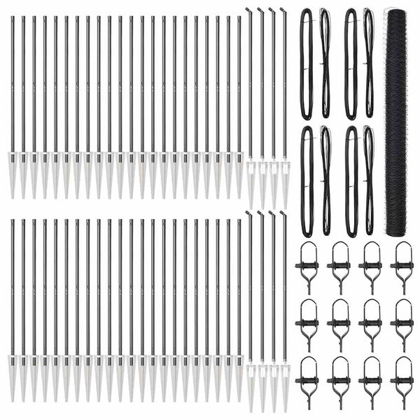 vidaXL Aitalatu Harmaa 100 x 1,5 m (36 mm verkko) Ter&auml;st&auml; ja PVC:t&auml;