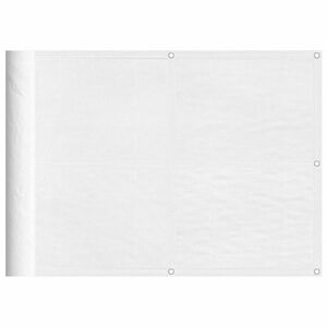 vidaXL Parvekesuoja valkoinen 75x700 cm 100% Oxford polyesteri