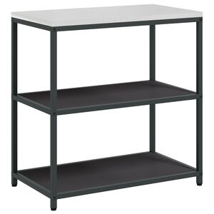 vidaXL Keitti&ouml;n hyllyyksikk&ouml; HATTEM Musta 90 x 50 x 92 cm Ter&auml;s
