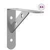 vidaXL Sein&auml;telineet kpl 15x2,5x11,5 cm hopea ruostumaton ter&auml;s
