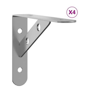 vidaXL Sein&auml;telineet kpl 15x2,5x11,5 cm hopea ruostumaton ter&auml;s