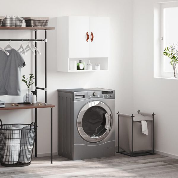 vidaXL Sein&auml;kaappi valkoinen 60x31x70 cm tekninen puu