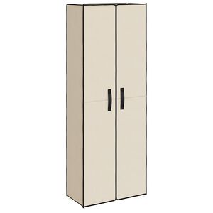 vidaXL Kenk&auml;kaappi kerma 60x30x166 cm kangas