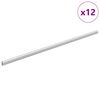 vidaXL Kaapintanko 12 kpl Hopea 864 x 15 x 29 mm Alumiiniseos
