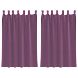 vidaXL Voile-verhot lenkeill&auml; 2 kpl violetti 140x175 cm