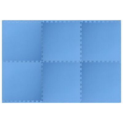 vidaXL Lattiamatot 6 kpl 2,16 ㎡ EVA-vaahto sininen