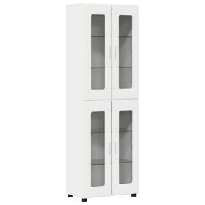 vidaXL Korkea kaappi FLORIN 60 x 35 x 182 cm Valkoinen Tekninen puu