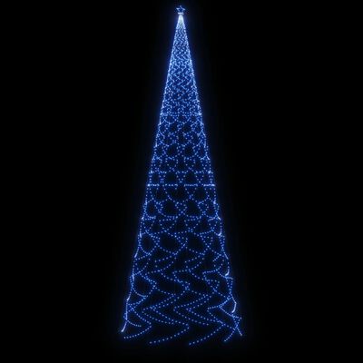 vidaXL Joulukuusi piikillä 3000 sinistä LED-valoa 800 cm