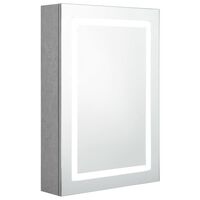 vidaXL LED kylpyhuoneen peilikaappi betoninharmaa 50x13x70 cm