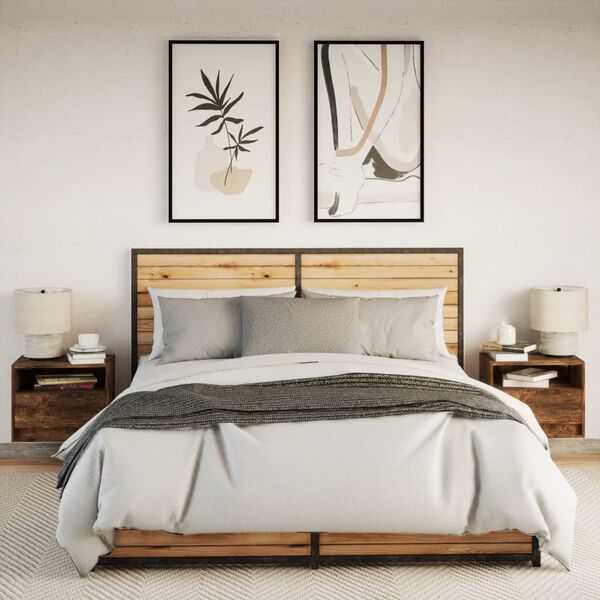 vidaXL Sein&auml;kiinnitett&auml;v&auml;t y&ouml;p&ouml;yd&auml;t LED-valoilla 2 kpl savutammi