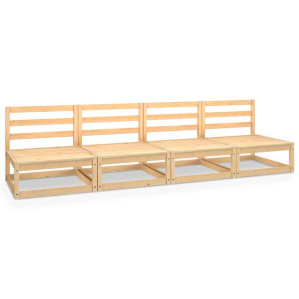 vidaXL 4-istuttava Puutarhasohva täysi mänty