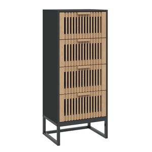 vidaXL Kaappi musta 40x30x95 cm tekninen puu