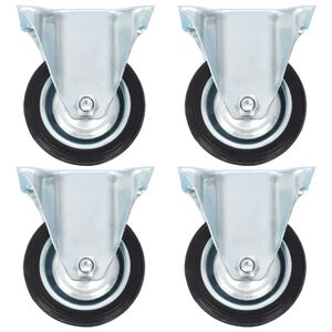 vidaXL Rullapy&ouml;r&auml;t kiinte&auml;t 4 kpl 75 mm