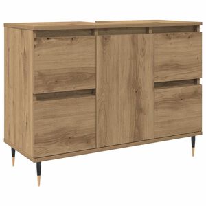 vidaXL Kylpyhuoneen kaappi artesaani tammi 80x33x60 cm tekninen puu