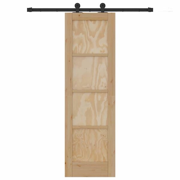 vidaXL Liukuovi ORKDAL Ruskea 61 x 198,5 cm Massiivinen m&auml;nty