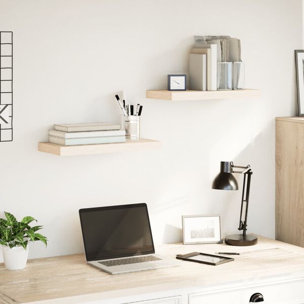 vidaXL Kelluvat hyllyt 2 kpl 50x23,5x4 cm tekninen puu