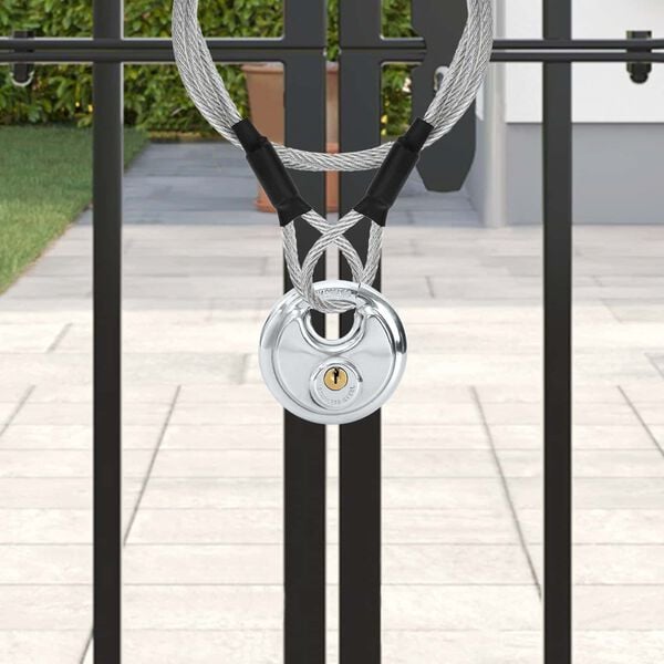 vidaXL Discus-lukot avaimilla 12 pcs Hopea 8 x 2.8 x 8 cm