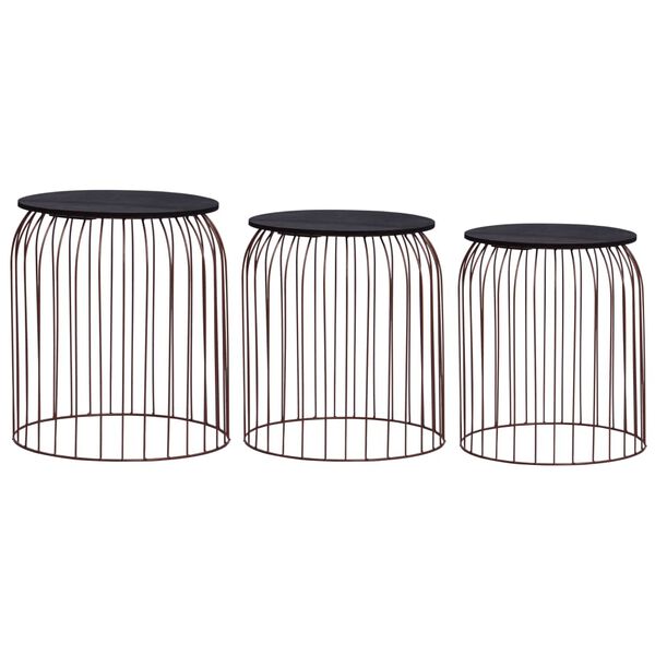 vidaXL Sohvapöydät 3 kpl kupari